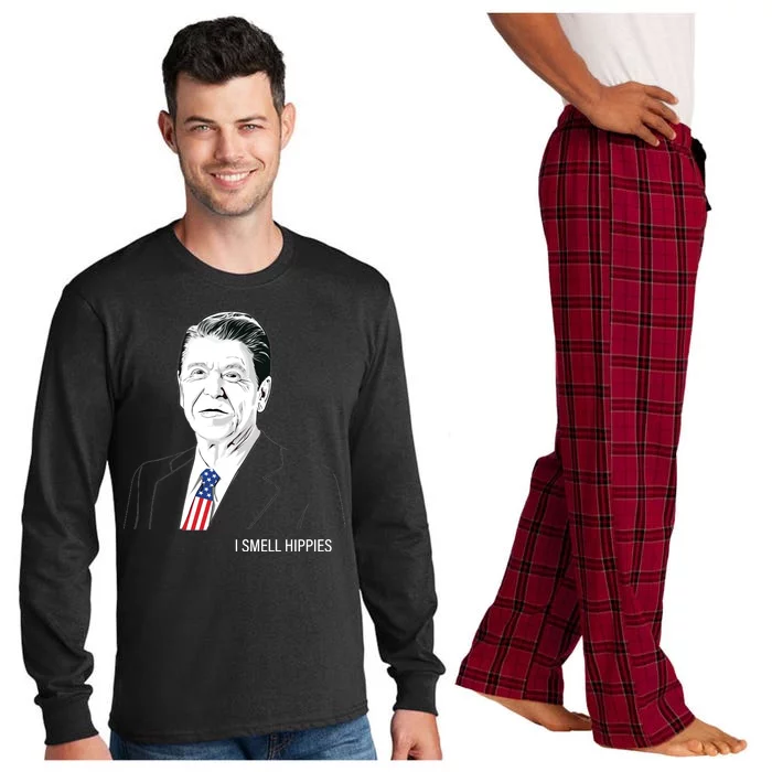 I Smell Hippies Ronald Reagan Long Sleeve Pajama Set