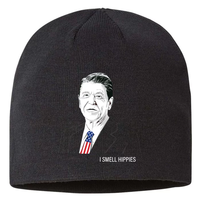 I Smell Hippies Ronald Reagan 8 1/2in Sustainable Knit Beanie