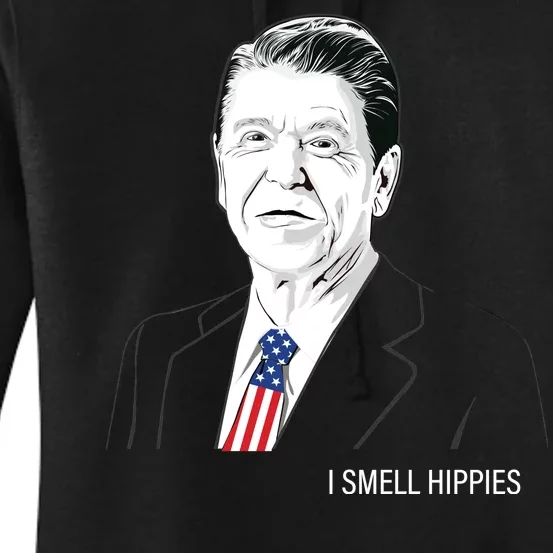 I Smell Hippies Ronald Reagan Women's Pullover Hoodie