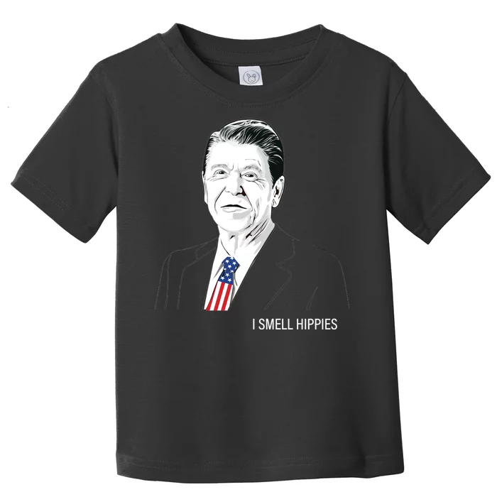 I Smell Hippies Ronald Reagan Toddler T-Shirt