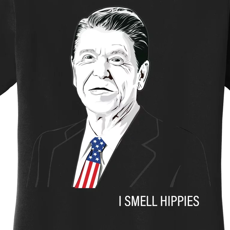 I Smell Hippies Ronald Reagan Women's T-Shirt