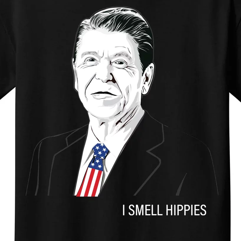 I Smell Hippies Ronald Reagan Kids T-Shirt