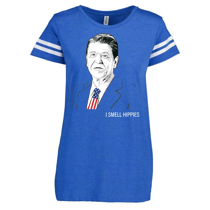 I Smell Hippies Ronald Reagan Enza Ladies Jersey Football T-Shirt