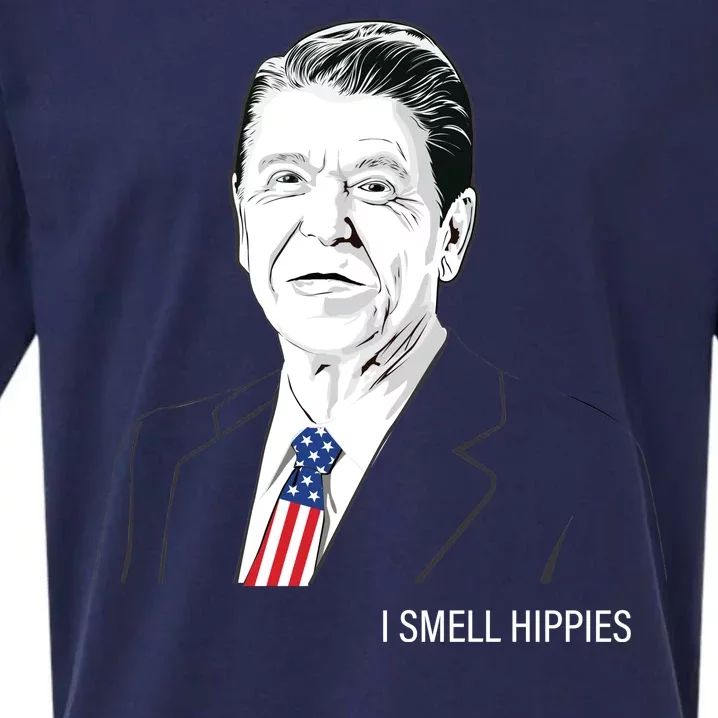 I Smell Hippies Ronald Reagan Sueded Cloud Jersey T-Shirt