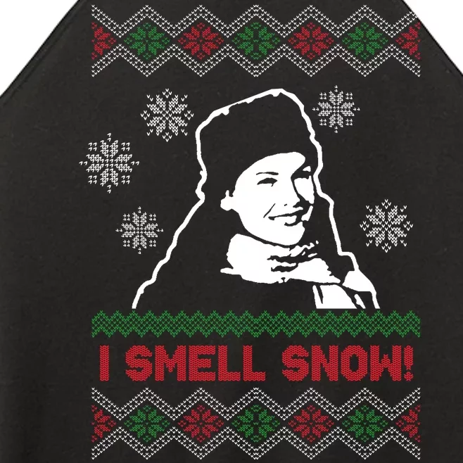 I Smell Snow Ugly Christmas Funny Women’s Perfect Tri Rocker Tank