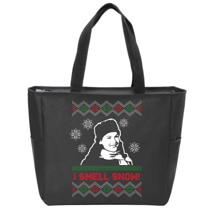 I Smell Snow Ugly Christmas Funny Zip Tote Bag