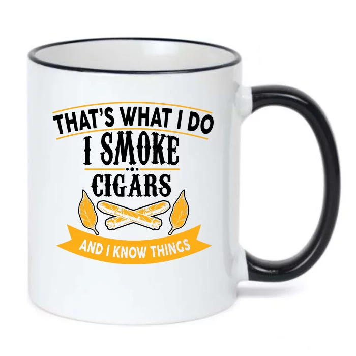 I Smoke Cigars And Know Thing Funny Black Color Changing Mug