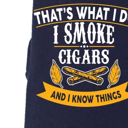 I Smoke Cigars And Know Thing Funny Doggie 3-End Fleece Hoodie