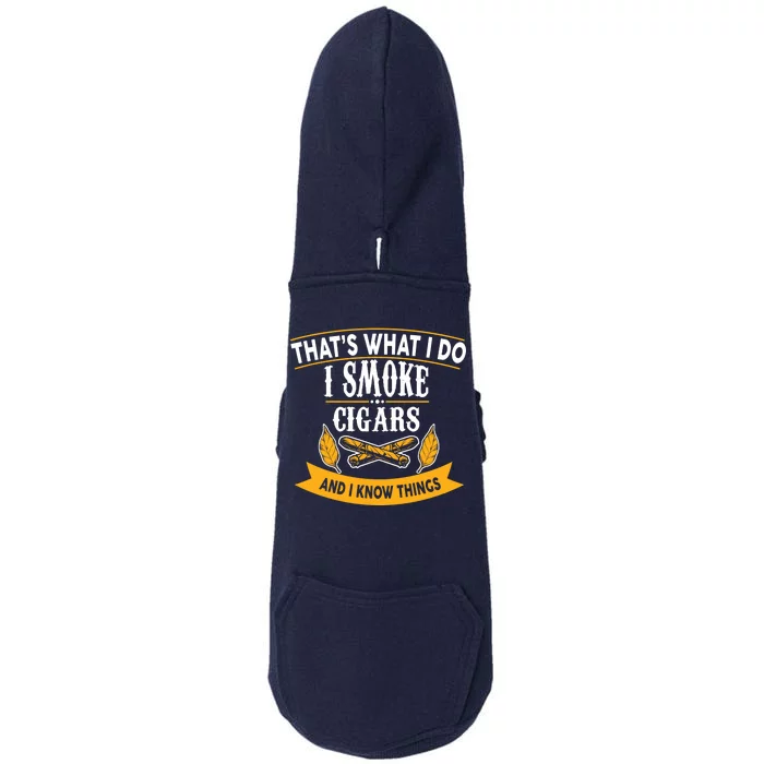 I Smoke Cigars And Know Thing Funny Doggie 3-End Fleece Hoodie