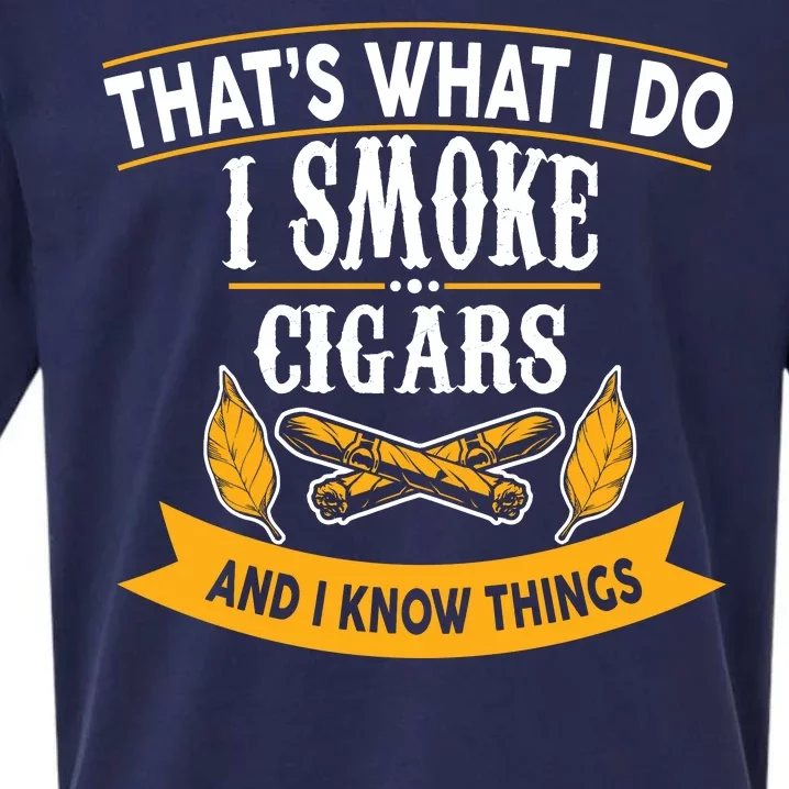 I Smoke Cigars And Know Thing Funny Sueded Cloud Jersey T-Shirt