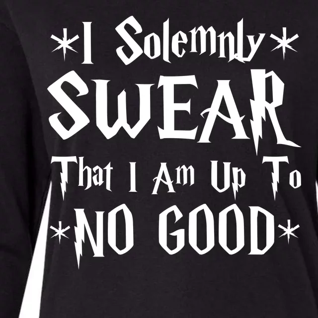 I Solemnly Swear That I Am Up To No Good Womens Cotton Relaxed Long Sleeve T-Shirt