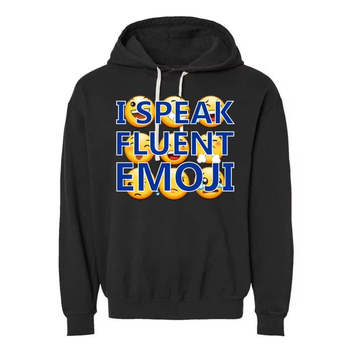 I Speak Fluent Emoji Garment-Dyed Fleece Hoodie