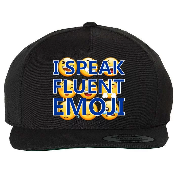 I Speak Fluent Emoji Wool Snapback Cap