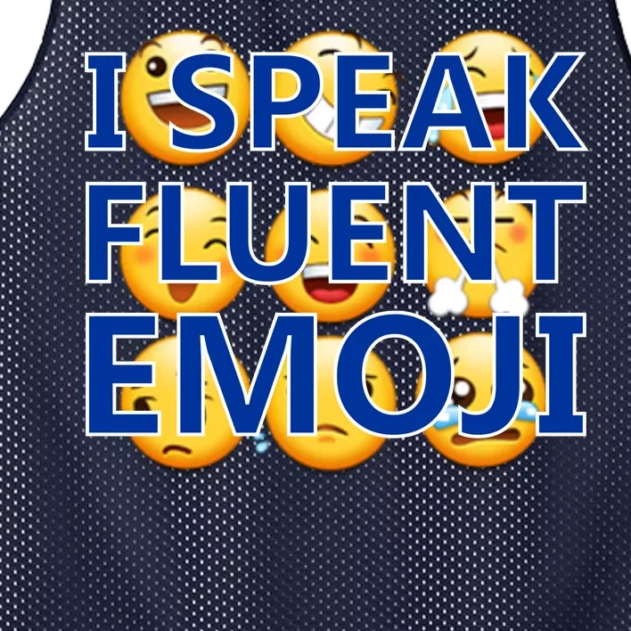 I Speak Fluent Emoji Mesh Reversible Basketball Jersey Tank