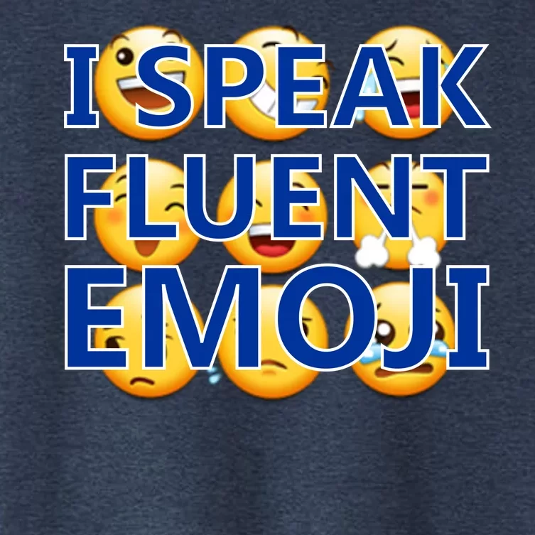 I Speak Fluent Emoji Women's Crop Top Tee