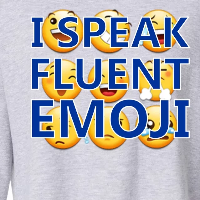 I Speak Fluent Emoji Cropped Pullover Crew