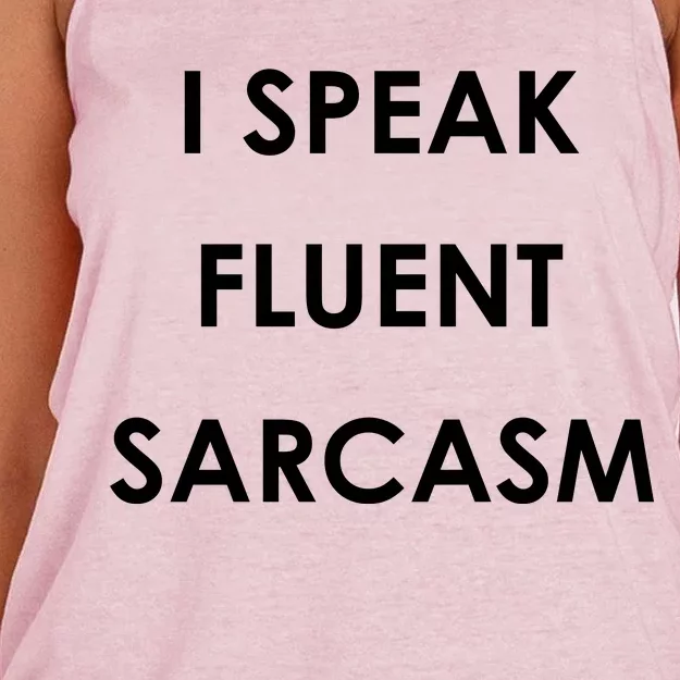 I Speak Fluent Sarcasm Women's Knotted Racerback Tank