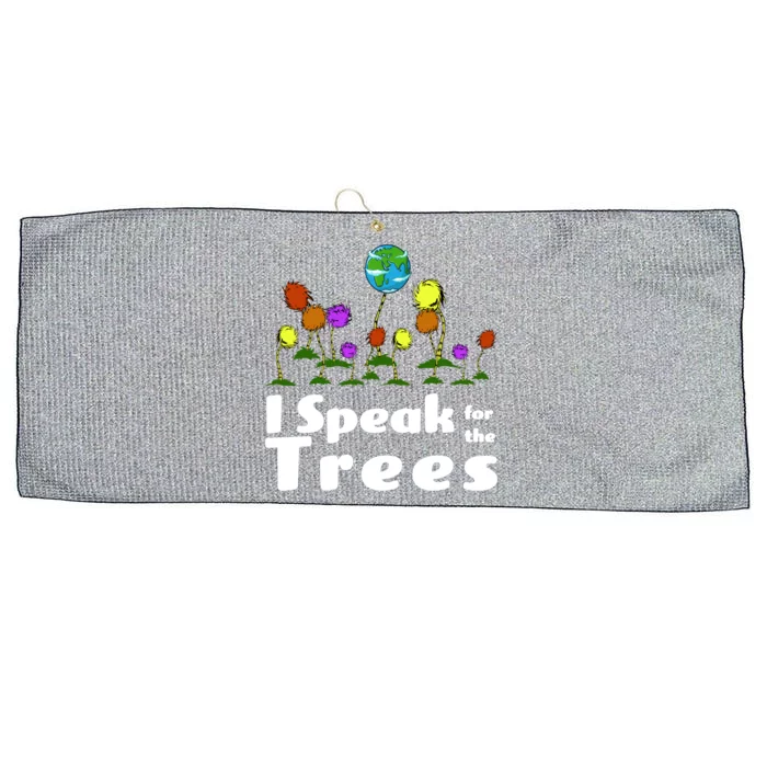 I Speak For The Trees Large Microfiber Waffle Golf Towel