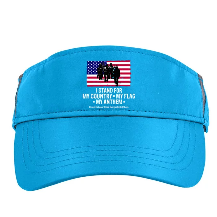 I Stand For My Country Flag My Anthem Adult Drive Performance Visor