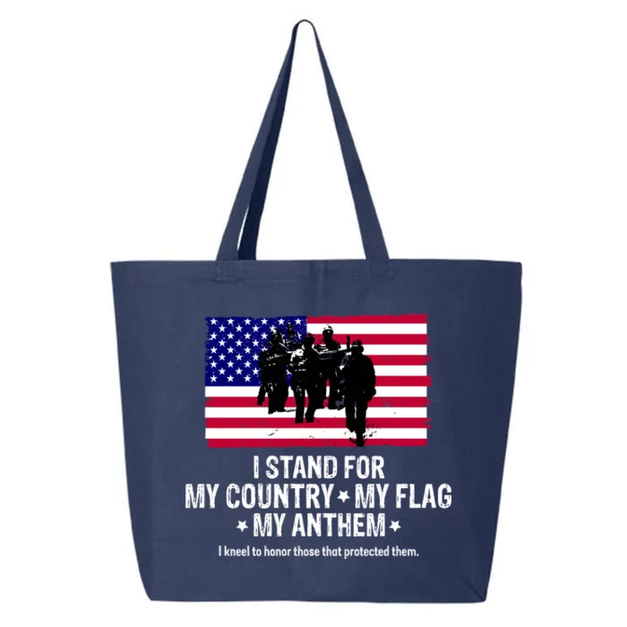 I Stand For My Country Flag My Anthem 25L Jumbo Tote