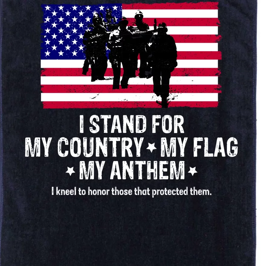 I Stand For My Country Flag My Anthem Platinum Collection Golf Towel