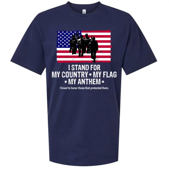 I Stand For My Country Flag My Anthem Sueded Cloud Jersey T-Shirt