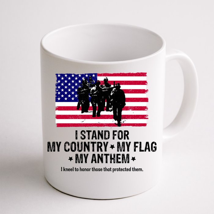 I Stand For My Country Flag My Anthem Front & Back Coffee Mug