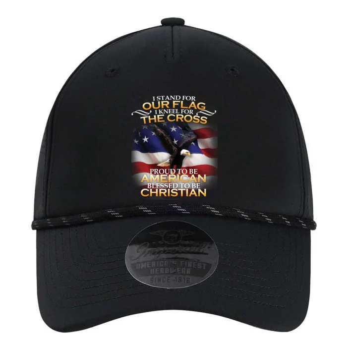 I Stand For Our Flag Kneel For The Cross Proud American Christian Performance The Dyno Cap