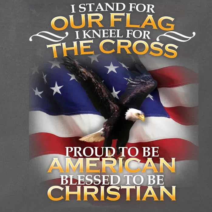 I Stand For Our Flag Kneel For The Cross Proud American Christian Zip Tote Bag