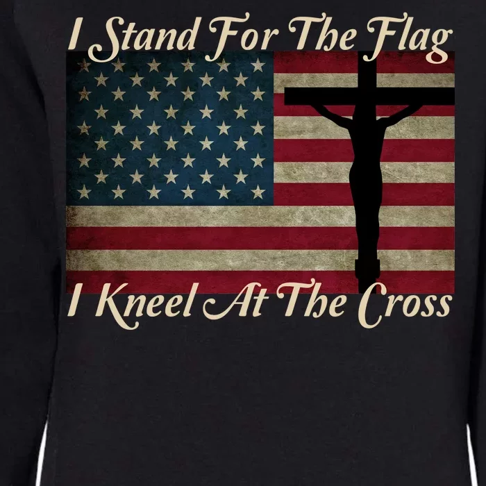 I Stand For The Flag And Kneel For The Cross Womens California Wash Sweatshirt