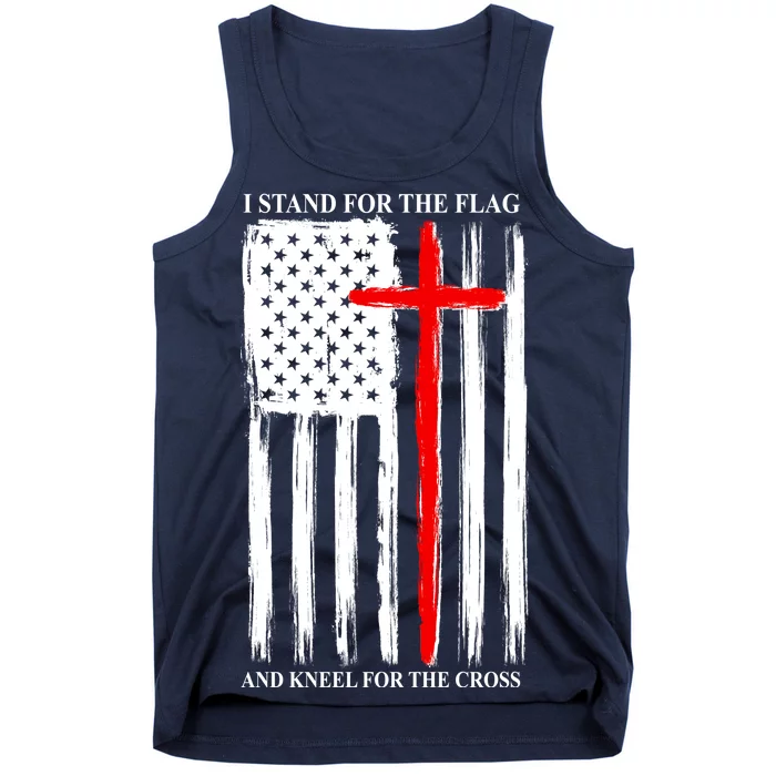 I Stand For the Flag And Kneel For The Cross Flag Tank Top