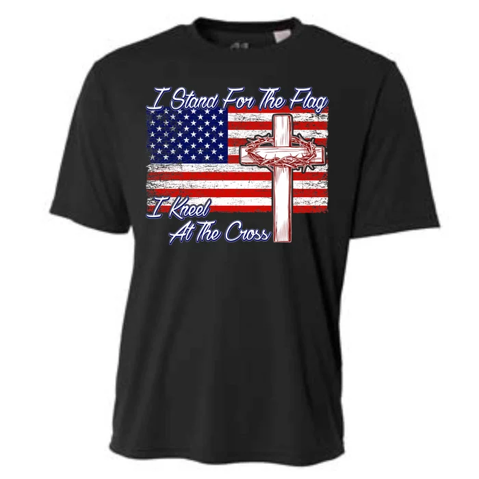 I Stand For The Flag I Kneel For The Cross Crown Of Thorns Cooling Performance Crew T-Shirt