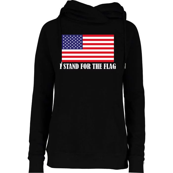 I Stand For The Flag USA National Anthem Womens Funnel Neck Pullover Hood