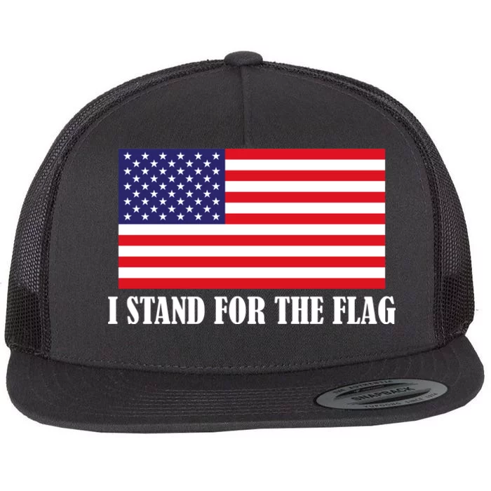 I Stand For The Flag USA National Anthem Flat Bill Trucker Hat