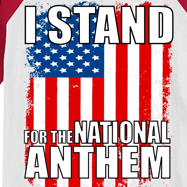 I Stand For The National Anthem Kids Colorblock Raglan Jersey