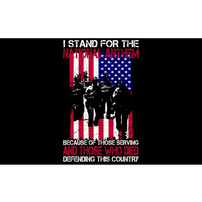 I Stand For The National Anthem Defending This Country Bumper Sticker