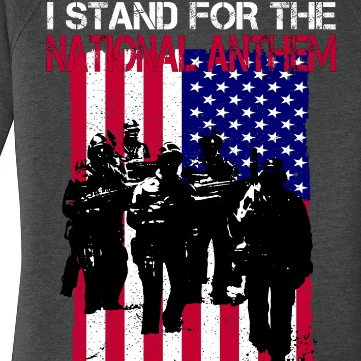 I Stand For The National Anthem Defending This Country Women's Perfect Tri Tunic Long Sleeve Shirt