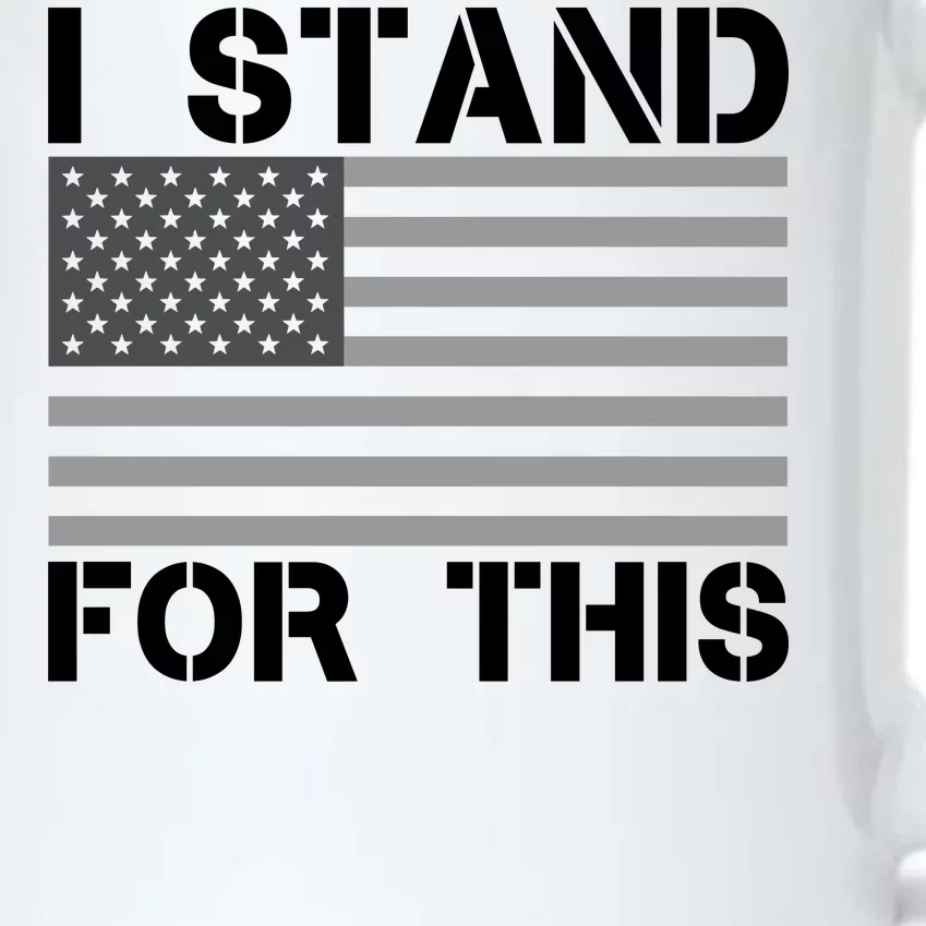 I Stand For This USA Flag Black Color Changing Mug