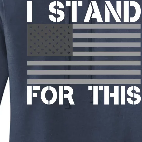 I Stand For This USA Flag Women's Pullover Hoodie