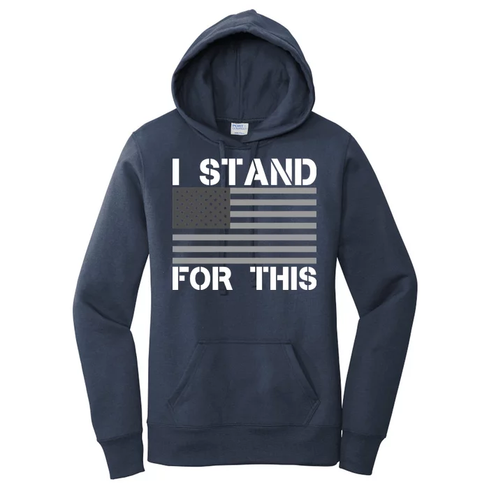 I Stand For This USA Flag Women's Pullover Hoodie