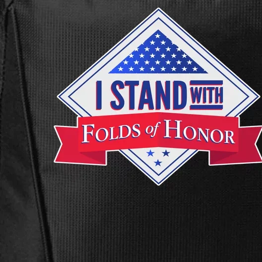 I Stand With Folds Of Honor City Backpack