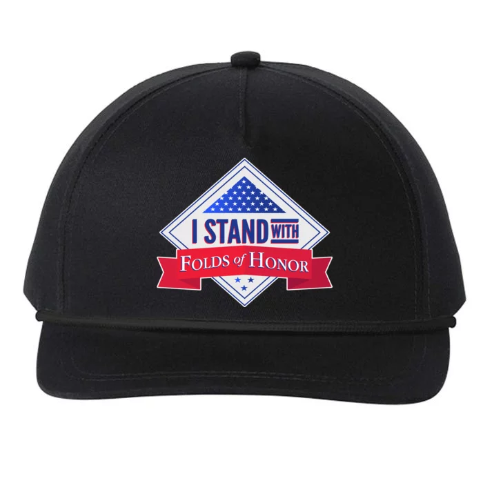 I Stand With Folds Of Honor Snapback Five-Panel Rope Hat