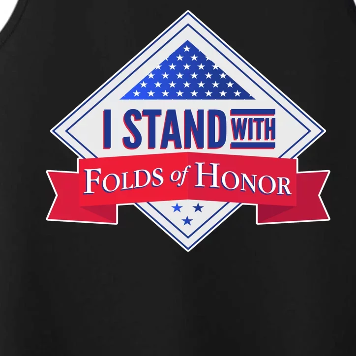 I Stand With Folds Of Honor Performance Tank