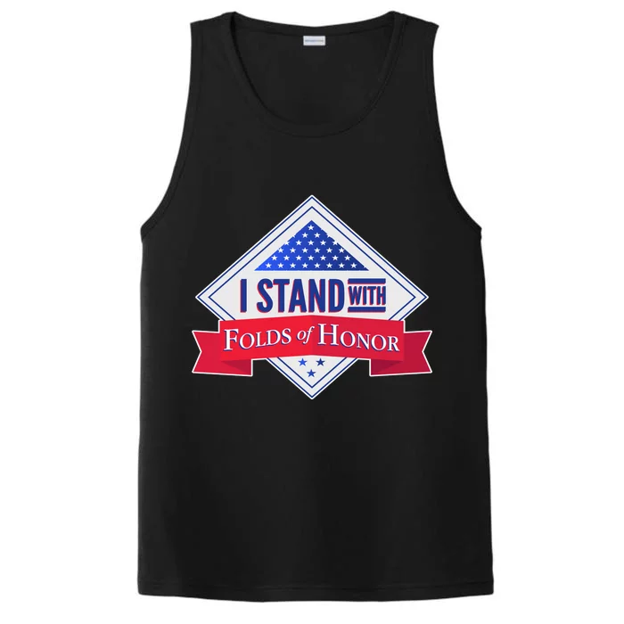 I Stand With Folds Of Honor Performance Tank