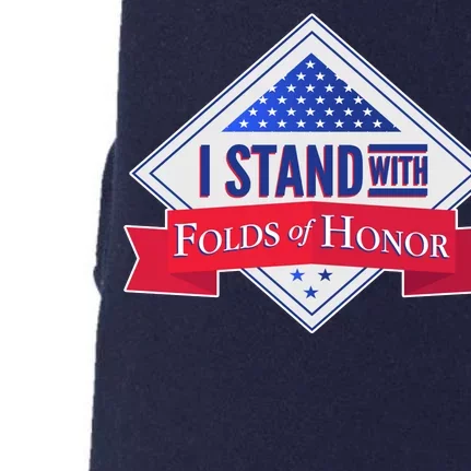 I Stand With Folds Of Honor Doggie 3-End Fleece Hoodie