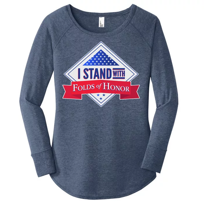 I Stand With Folds Of Honor Women's Perfect Tri Tunic Long Sleeve Shirt