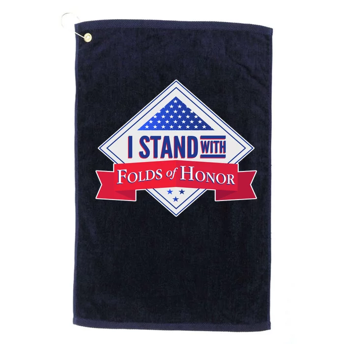 I Stand With Folds Of Honor Platinum Collection Golf Towel