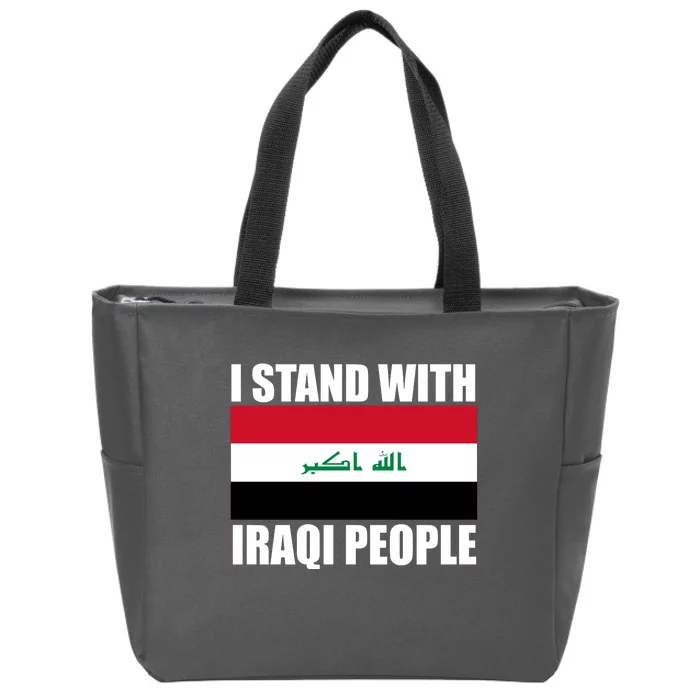 I Stand With Iraqi People Zip Tote Bag