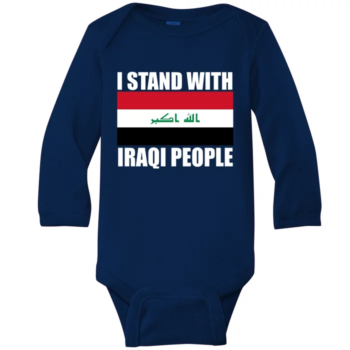 I Stand With Iraqi People Baby Long Sleeve Bodysuit