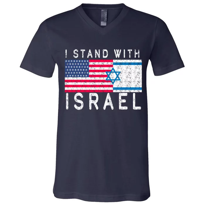 I stand With Israel Fag Vintage V-Neck T-Shirt